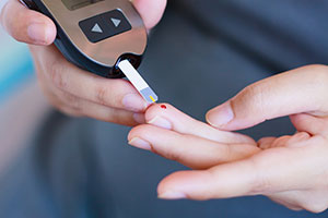 糖尿病患者患有糖尿病检查血糖水平