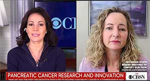 2020年11月，PanCAN总裁兼首席执行官Julie Fleshman在CBSN上讨论胰腺癌