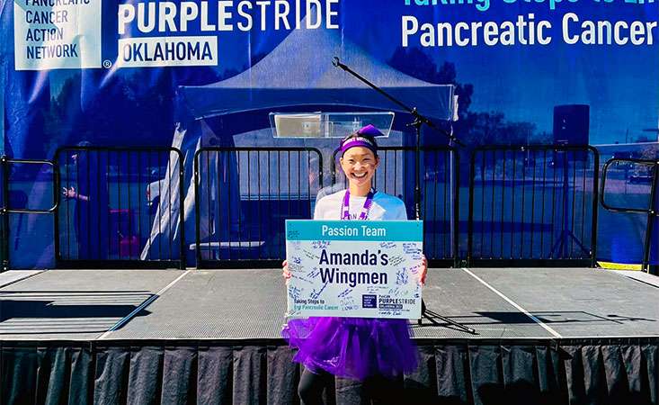 PanCAN PurpleStride俄克拉荷马的Amanda Winge